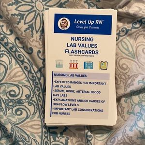 Cathy parkes levelup RN lab flashcards